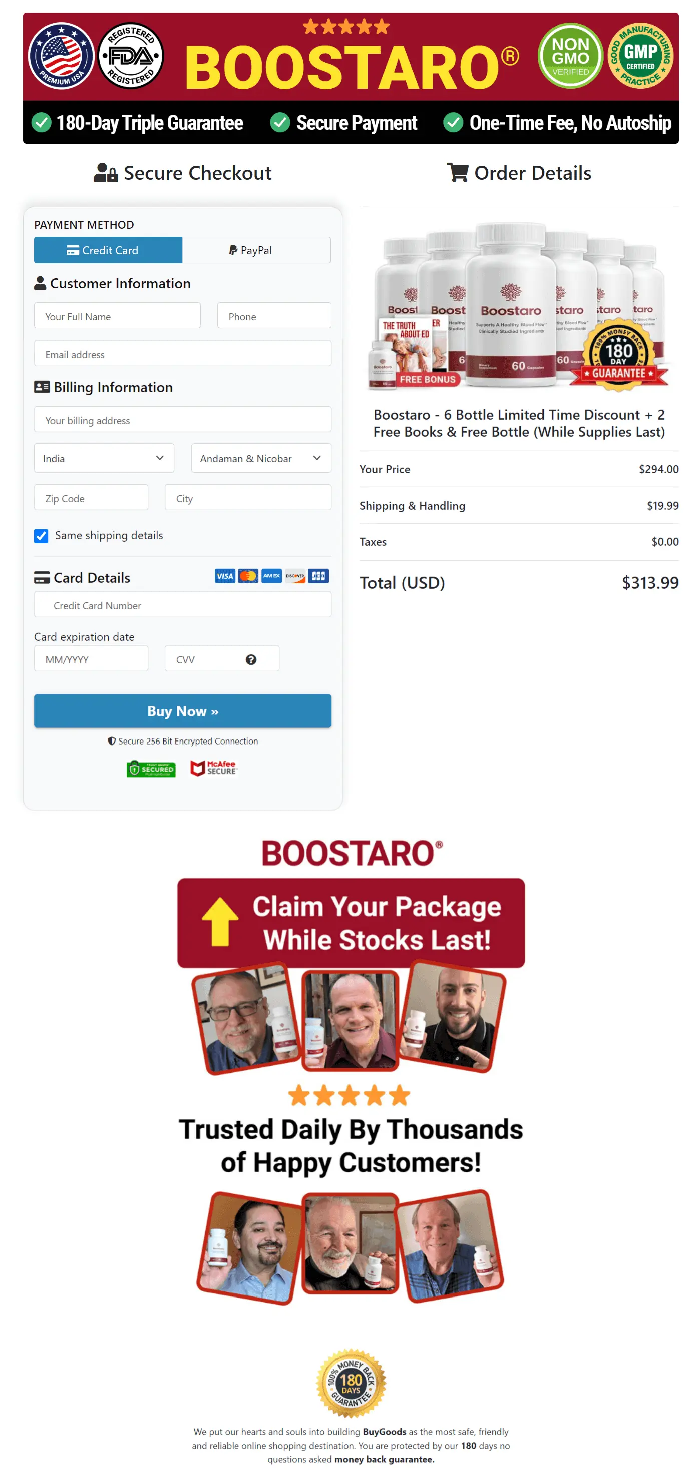 Boostaro order now